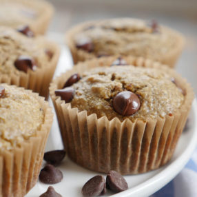 Chocolate Chip Banana Oatmeal Muffins