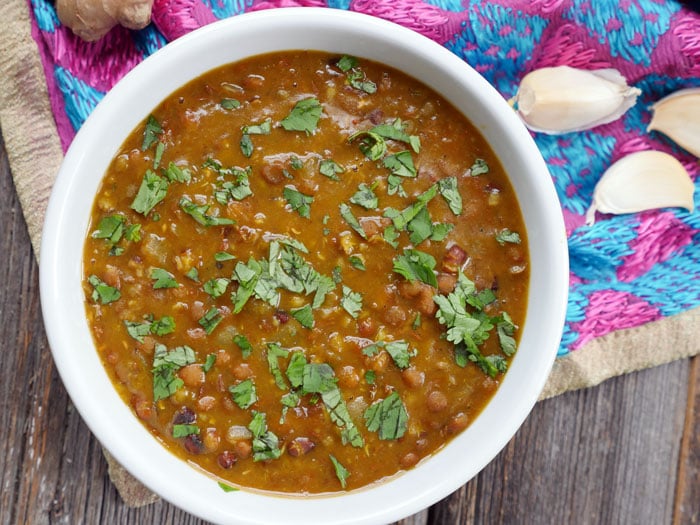 Instant Pot Dal Makhani: buttery lentils cooked in delicious Indian spices by Ashley of MyHeartBeets.com 