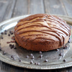 Flourless Peanut Butter Cake (gluten-free) by Ashley of MyHeartBeets.com