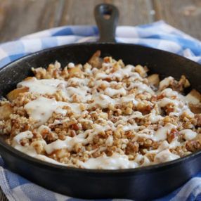 Garam Masala Apple Crisp in a Skillet by Ashley of MyHeartBeets.com