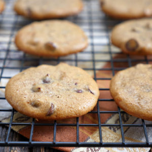 4-ingredient Tahini Chocolate Chip Cookies by Ashley of MyHeartBeets.com